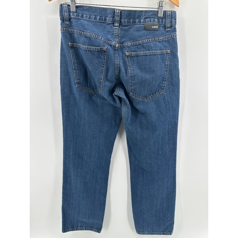 Hurley Jeans Mens 30 Blue Denim Straight Leg 5-Pocket Everyday Comfort - Picture 3 of 10